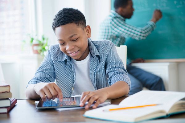 Boy on tablet