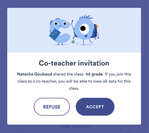 Lalilo Co-teacher invite